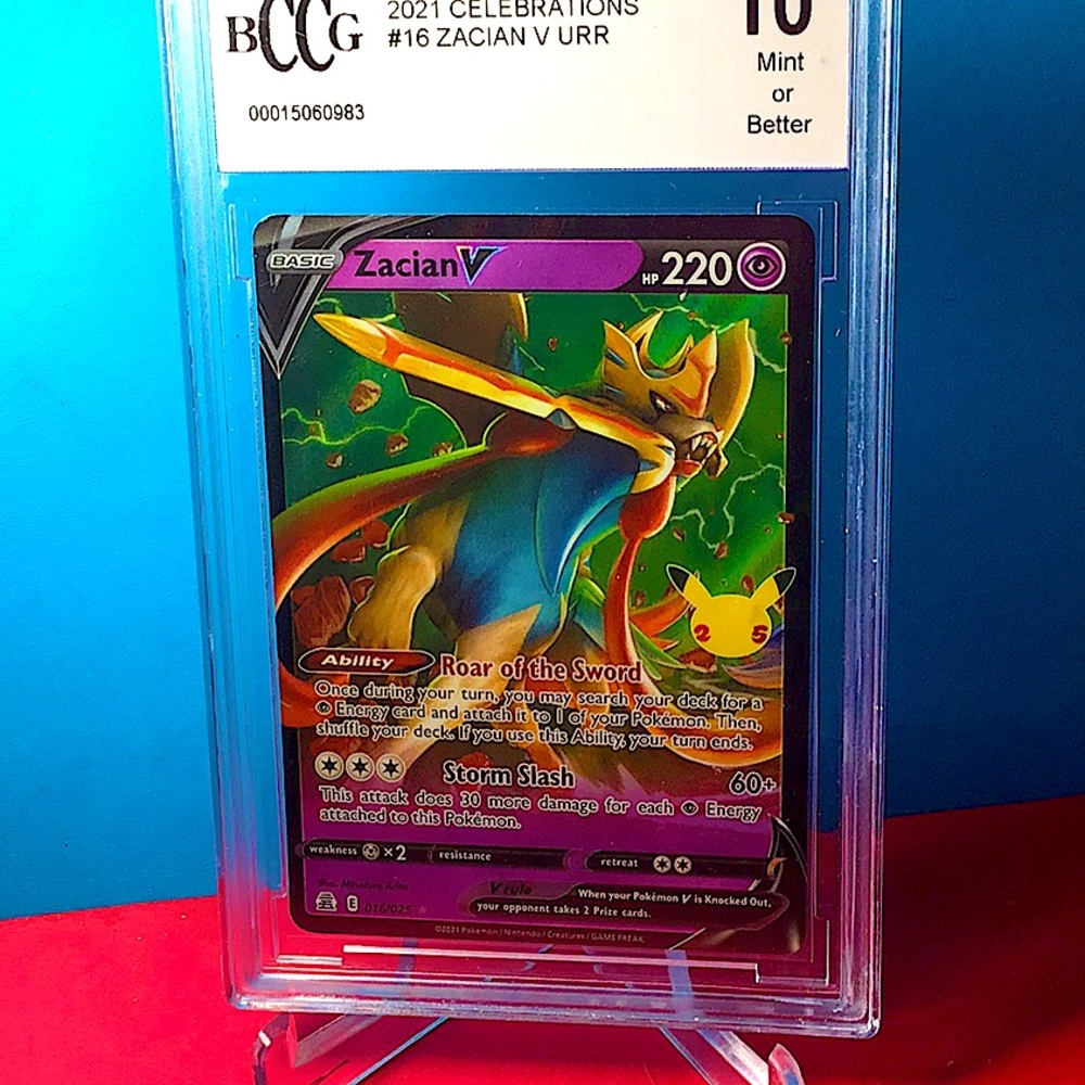 ✅👌2021 ZACIAN CELEBRATION BCCG MINT 10 UNCOMMON HOLO🔥